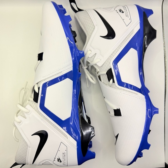 Nike Alpha Menace 4 Shark Football Cleats White Blue Men’s Size 14.5 DM1788-102 main image 6